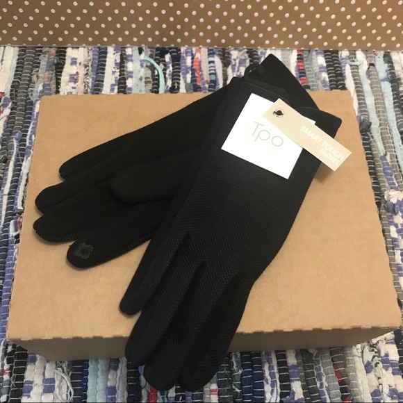 Accessories - 🌲Black Tweed Warm Soft Button Smart Touch Gloves